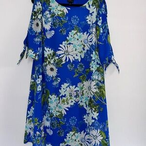Worthington Blue Floral Midi Dress